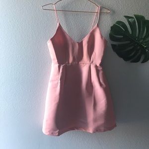 MUSE soft pink spaghetti strapped mini dress
